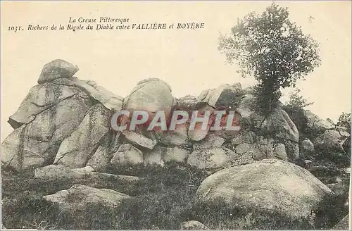 Ansichtskarte AK La creuse pittoresque 1031 rochers de la rogole du diable entre valliere et royere