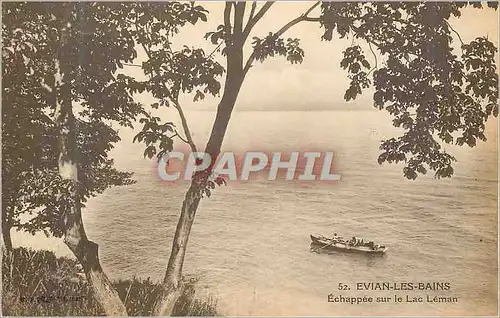 Cartes postales 52 evian les bains echappee sur le lac leman