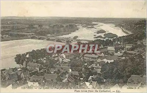 Cartes postales 100 nevers la loire vue prise de la cathedrale