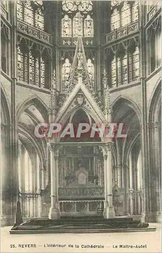 Cartes postales 25 nevers l interieur de la cathedrale le maitre autel