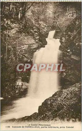 Cartes postales Le cantal pittoresque 1168 cascade de cornilloux partie interieur pres condat