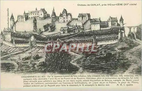 Cartes postales Chateau de carlat pres vic sur cere(xv siecle)