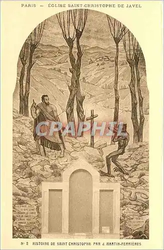 Cartes postales Paris eglise saint christophe de javel n 2 histoire de saint christophe par j martin perrieres