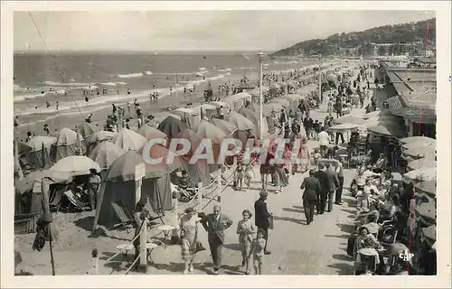 Cartes postales moderne 242 deauville plage fleurie les planches et la bar du soleil