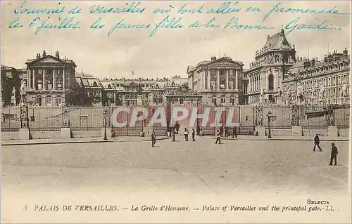 Cartes postales 3 Palais de versailles la grille d honneur