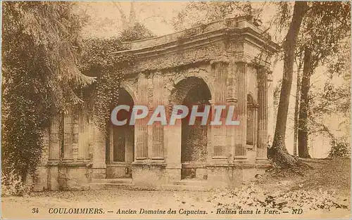 Cartes postales 34 coulommiers ancien domaine des capucins ruines dans le parc