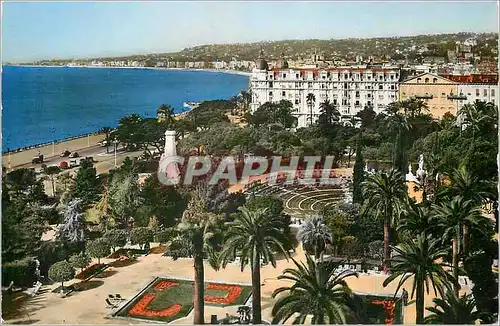 Moderne Karte La cote d azur x57 nice le jardin albert 1er et le theatre de verdure