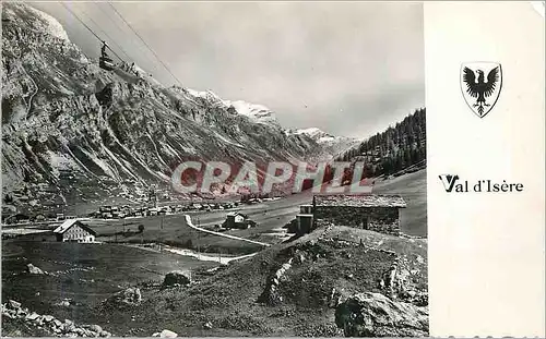 Moderne Karte Val d isere (savoie) alt 1850 m la tsanteleine et la calise la telepherique de bellevarde