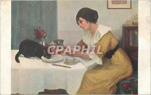 Cartes postales 1452 mlle germaine loron le gouter