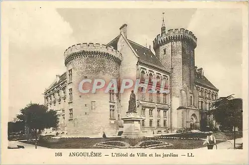 Cartes postales 168 angouleme l hotel de ville et les jardins