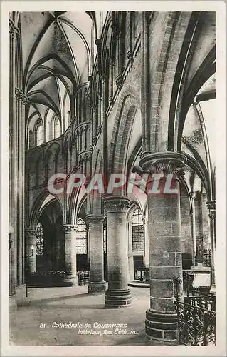 Cartes postales moderne 81 cathedrale de coutances interieur bas cote