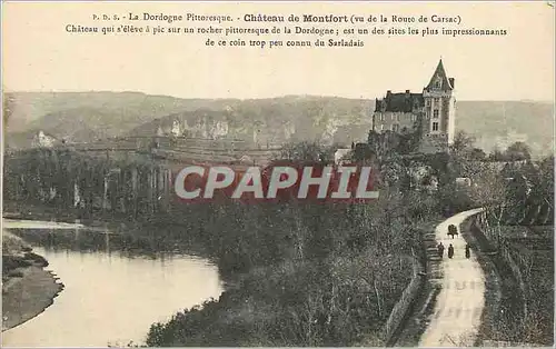 Ansichtskarte AK P d s la dordogne pittoresque chateau de montfort(vu de la route de carsac)