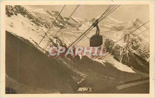 Cartes postales 53 chamonix mont blanc teleferique plaupraz le brevent(2525m) vue sur le mont blanc