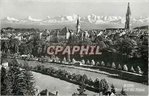 Moderne Karte Berne et les alpes