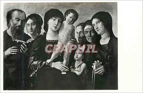 Cartes postales 14839 torino galleria sabauda la vergina col figlio e santi (andrea mantegna)