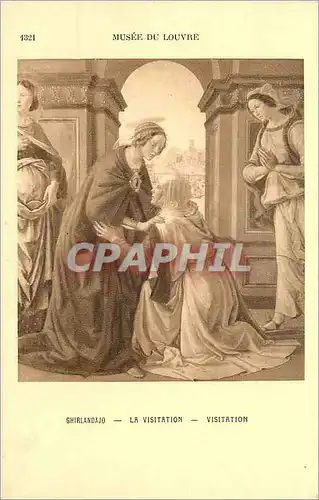 Cartes postales musee du louvre ghirlandajo la visitation