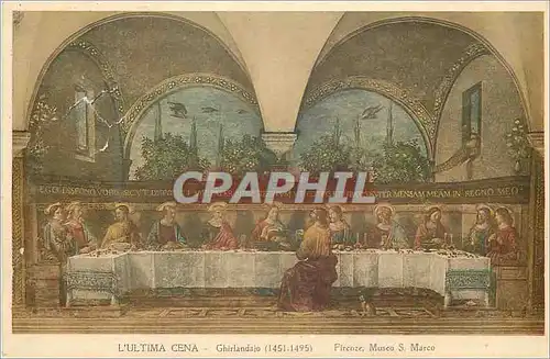 Ansichtskarte AK L ultima cena ghirlandajo Firenze Museo S Marco (1451 1495)