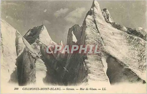 Ansichtskarte AK 109 chamonix mont blanc seracs mer de glace