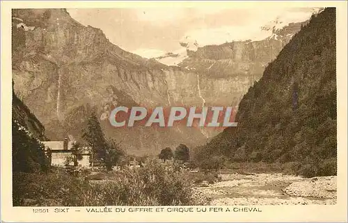 Cartes postales 12551 sixt vallee du giffre et cirque du fer a cheval