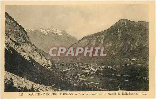 Cartes postales 625 dauphine bourg d oisans vue generale sur le massif de belledonne