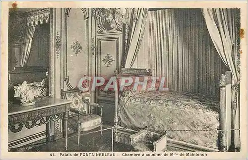 Cartes postales 41 palais de fontainebleau chambre a coucher de mme de maintenon