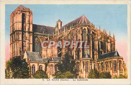 Cartes postales 8 le mans(sarthe) la cathedrale