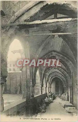 Cartes postales Cliche de l eglise saint severin(paris) le cloitre