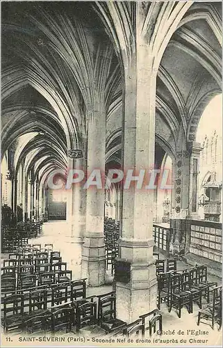 Cartes postales Cliche de l eglise saint severin(paris) seconde nef de droite d auprs du choeur