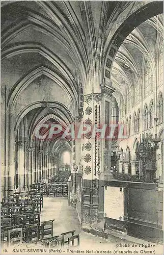 Ansichtskarte AK Cliche de l eglise saint severin(paris) premiere nef de droite(d aupres du choeur)