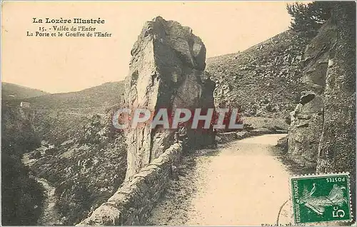 Cartes postales La lozere illustree vallee de l enfer la porte et le gouffre de l enfer