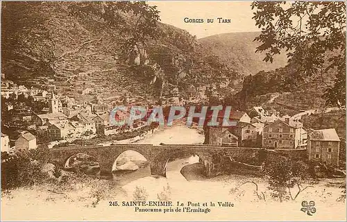 Cartes postales Gorges du tarn sainte enime le pont et la vallee panorama pris de l ermitage