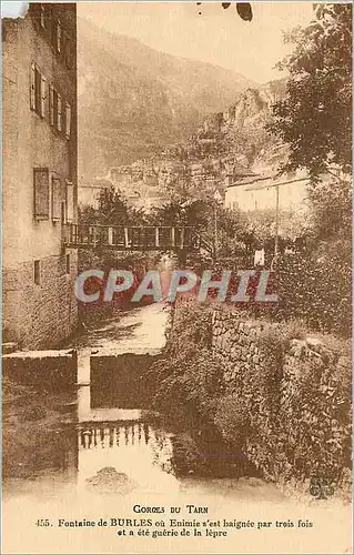 Cartes postales Gorges du tarn 455 fontaine de burles ou enimie s est baignee par trois fois et a ete guerie de