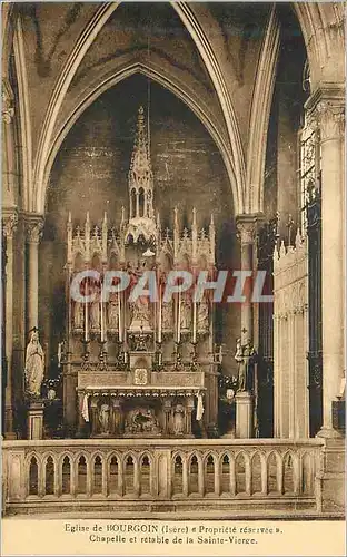 Cartes postales Eglise de bourgoin(isere) propriete reservee chapelle et retable de la sainte vierge