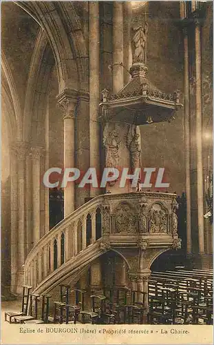 Cartes postales Eglise de bourgoin(isere) propriete reservee la chaire