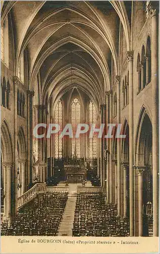 Cartes postales Eglise de bourgoin(isere) propriete reservee interieur