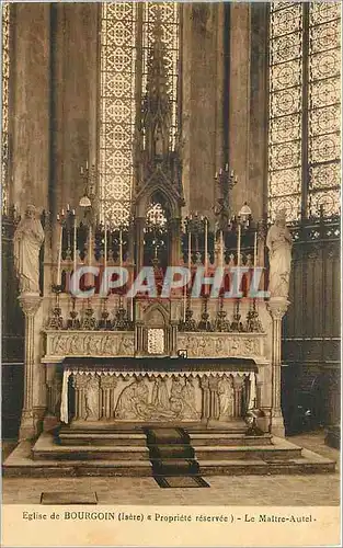 Cartes postales Eglise de bourgoin(isere) propriete reservee le maitre autel