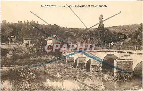 Ansichtskarte AK Tonnerre le pont st nicolas et les minimes