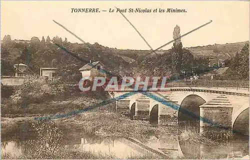 Cartes postales Tonnerre le pont st nicolas et les minimes