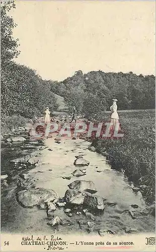 Cartes postales Hotel de la poste nievre 54 chateau chinon l yvonne pres de sa source