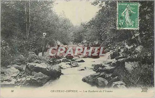 Cartes postales Chateau chinon les rochers de l yvonne