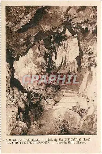 Ansichtskarte AK 2 a 9 kil de padirac a 5 kil de saint cere(lot) la grotte de presque vers la salle haute