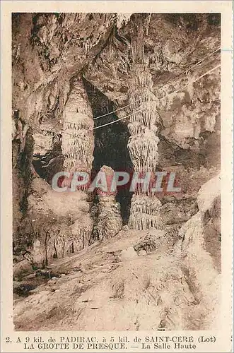 Ansichtskarte AK 2 a 9 kil de padirac a 5 kil de saint cere(lot) la grotte de presque la salle haute