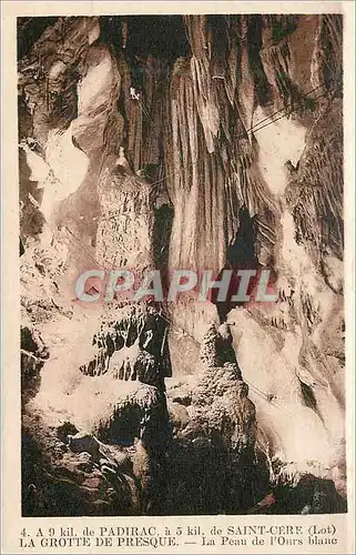 Ansichtskarte AK 2 a 9 kil de padirac a 5 kil de saint cere(lot) la grotte de presque la peau de l ours blanc