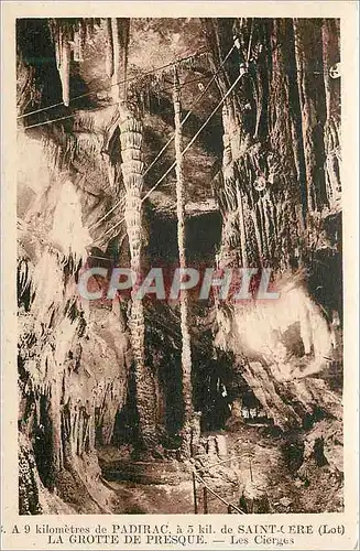 Ansichtskarte AK A 9 kil de padirac a 5 kil de saint cere(lot) la grotte de presque les cierges