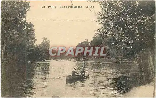 Cartes postales 93 paris bois de boulogne le lac