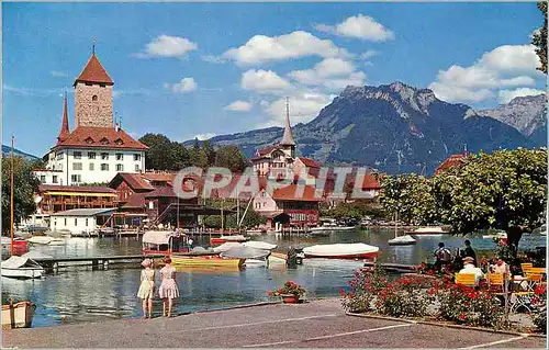 Cartes postales moderne Spiez Thunersee mit Schloss