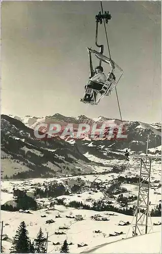 Cartes postales moderne Sitzlift wasserngrat black buf gstaad