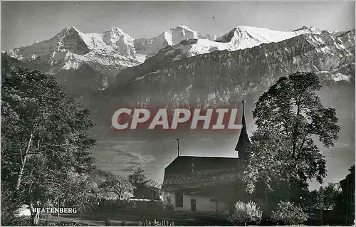 Cartes postales moderne Beatenberg kirche mit eiger monch de jungfrau