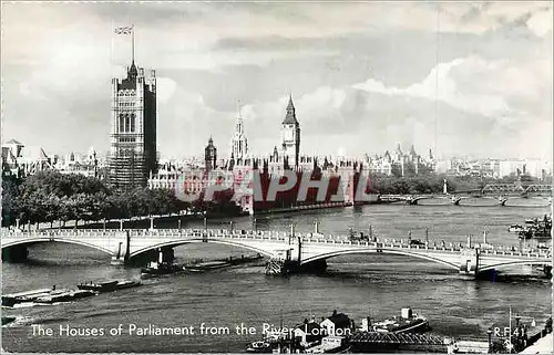 Moderne Karte The houses of parliament from the river london