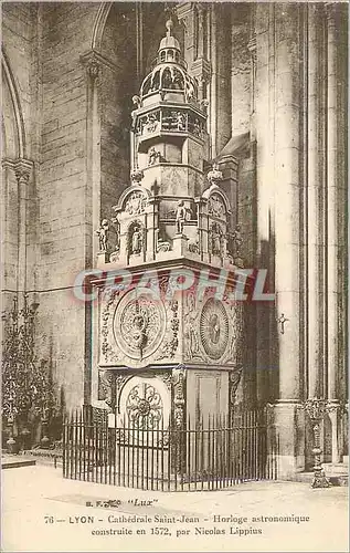 Ansichtskarte AK Lux 76 lyon cathedrale saint jean horloge astronomique construite en 1572 par nicolas lippins